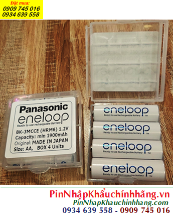 Eneloop BK-3MCCE, Pin sạc AA 2000mAh 1.2v Panasonic Eneloop BK-3MCCE chính hãng _Xuất xứ Nhật (Hộp 4viên) 